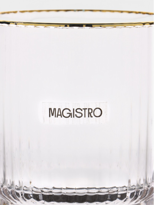 Стакан Magistro «Орион», 320 мл, с золотой отводкой, стекло, прозрачный