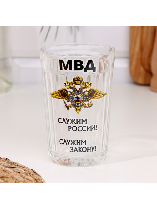 Стакан граненый «МВД», 250 мл