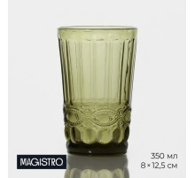 Стакан Magistro «Ла-Манш», 350 мл, стекло, зелёный