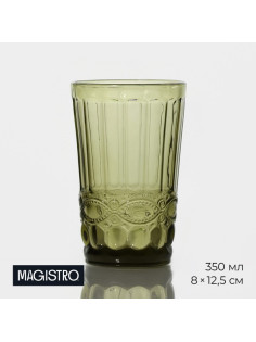Стакан Magistro «Ла-Манш», 350 мл, стекло, зелёный