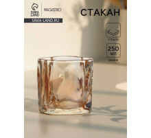Стакан Magistro IceBar. Gold, 250 мл, стекло, золотистый
