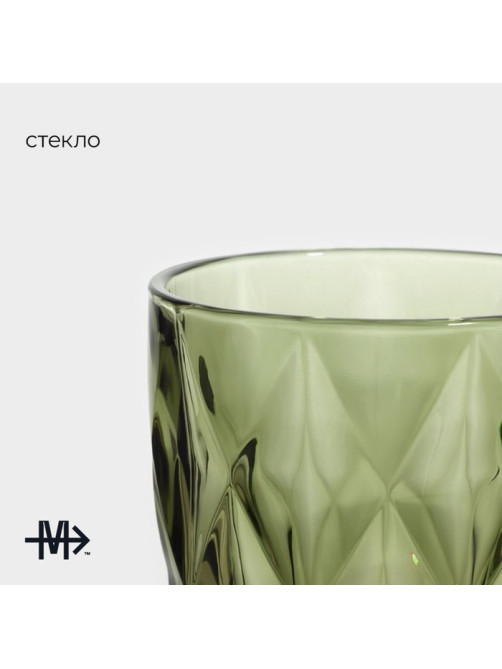 Стакан Magistro «Круиз», 240 мл, стекло, зелёный