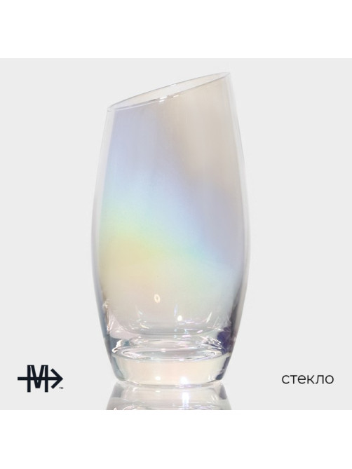 Стаканы Magistro «Иллюзия», 475 мл, 8×15 см, набор 6 шт., стекло, перламутровые