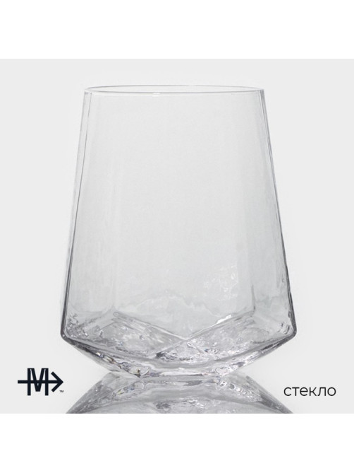 Стаканы Magistro «Дарио», 450 мл, 10×11.5 см, набор 6 шт., стекло, прозрачные