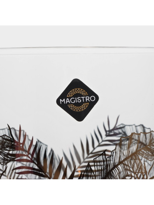 Стакан Magistro «Золотой лист», 400 мл, 8.5×10 см, стекло, прозрачный