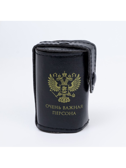 Стопки в чехле «Очень важная персона»: нержавеющая сталь, набор 3 шт. × 30 мл