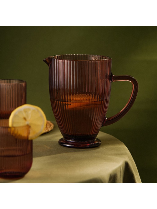 Кувшин SL Home «Модерн», 1.2 л, 19.5×13×18.5 см, стекло, розовый