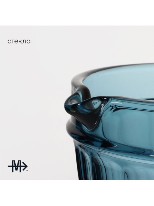 Кувшин для воды Magistro «Ла-Манш», 1.1 л, 14×19.5 см, стекло, синий