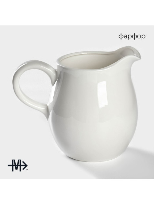 Кувшин для воды Magistro «Бланш», 1 л, 13×15 см, фарфор, белый