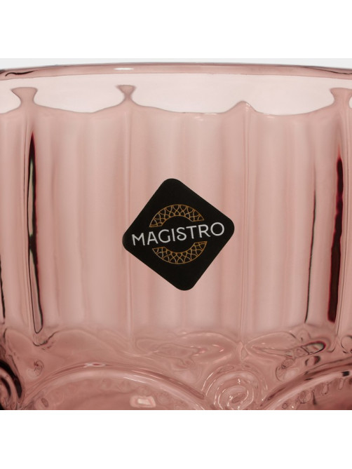 Бокалы для вина Magistro «Ла-Манш», 250 мл, 9×17 см, 6 шт., стекло, розовые