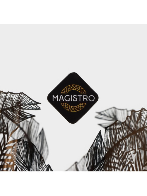 Бокал для вина Magistro «Золотой лист», 300 мл, 7×19.5 см, стекло, декор, прозрачный