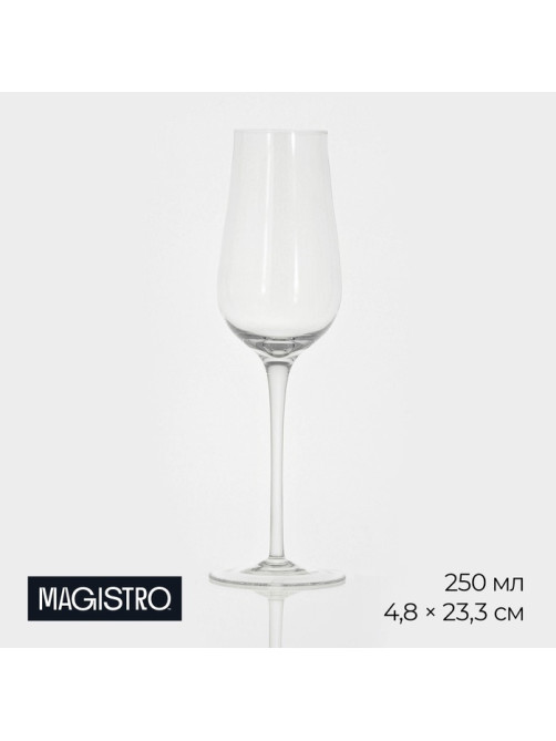 Бокал для вина Magistro «Анси», 250 мл, 23.3×4.8 см, стекло, прозрачный