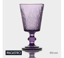 Бокал для вина Magistro «Французская лаванда», 310 мл, 16.4×8.9 см, стекло, сиреневый