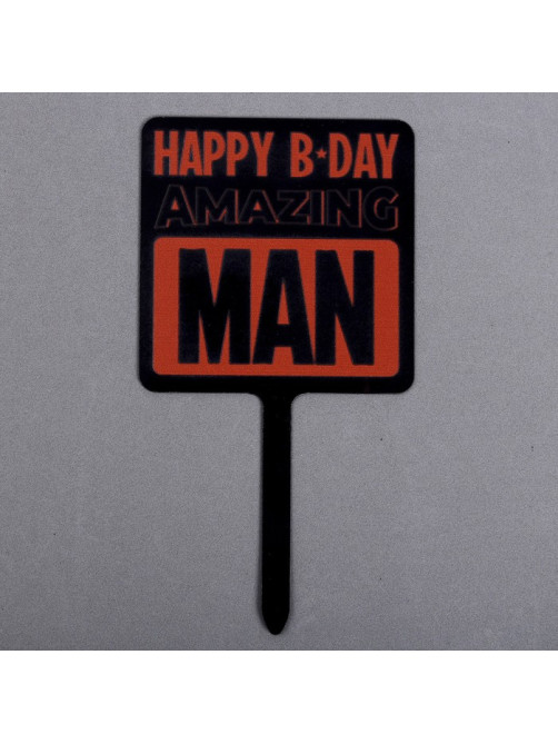 Топпер для торта Happy birthday, акрил