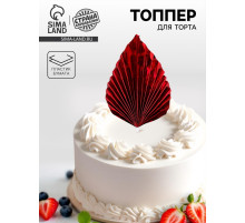 Топпер для торта «Перо», красный