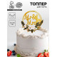 Топпер для торта Mr & Mrs, золотой