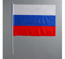Флаг России, 40×60 см, шток 60 см, полиэфирный шёлк