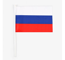 Флаг России, 30×45 см, шток 60 см, полиэфирный шёлк