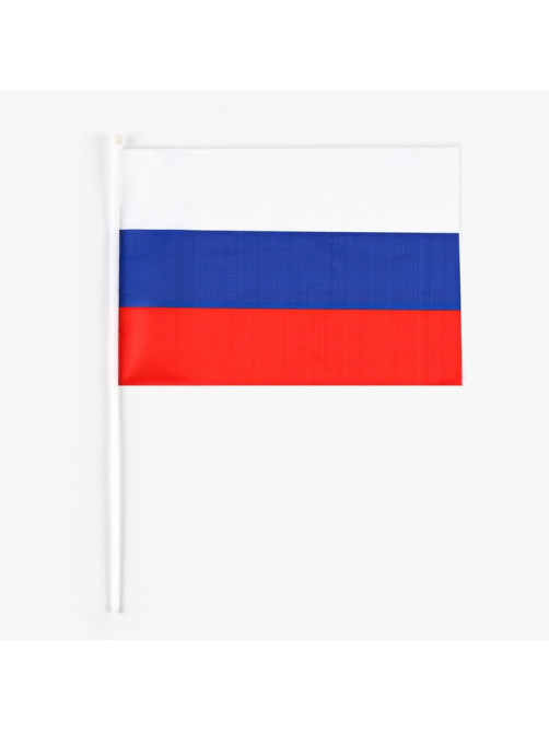 Флаг России, 30×45 см, шток 60 см, полиэфирный шёлк