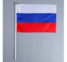 Флаг России, 20×30 см, шток 40 см, полиэфирный шёлк