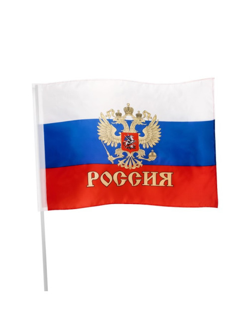 Флаг России с гербом, 60×90 см, полиэфирный шёлк