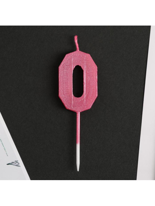 Свеча для торта, цифра «0», 8.5×3 см