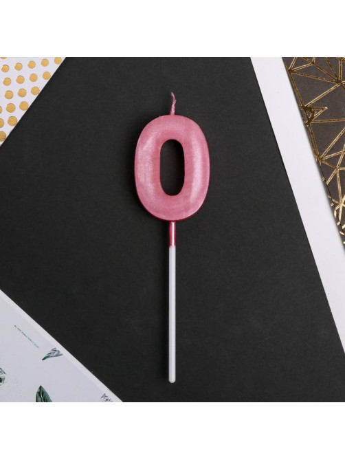 Свеча для торта, цифра «0», 11.5×2.3 см