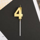 Свеча для торта, цифра «4», 11.5×2.3 см