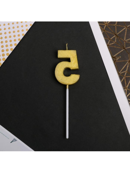 Свеча для торта, цифра «5», 11.5×2.3 см