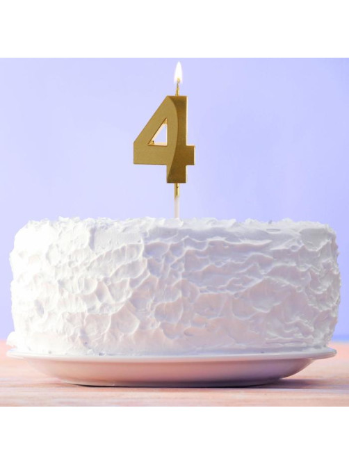 Свеча для торта, цифра «4», 11.5×2.3 см