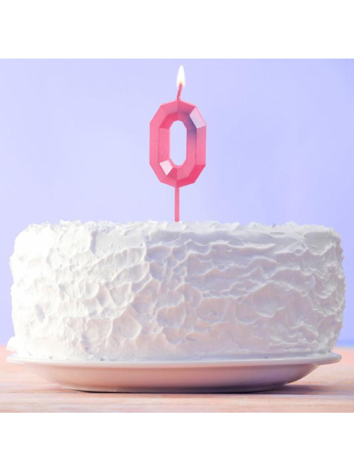 Свеча для торта, цифра «0», 8.5×3 см