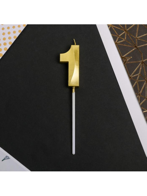 Свеча для торта, цифра «1», 11.5×2.3 см