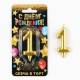 Свеча для торта, цифра «1», золото, 3×6 см