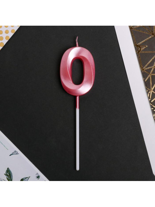 Свеча для торта, цифра «0», 11.5×2.3 см