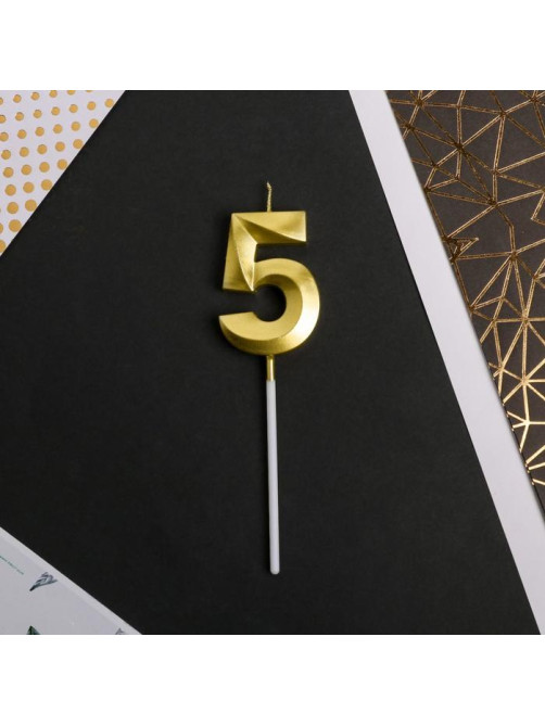 Свеча для торта, цифра «5», 11.5×2.3 см