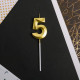 Свеча для торта, цифра «5», 11.5×2.3 см