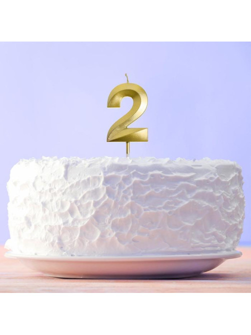 Свеча для торта, цифра «2», 11.5×2.3 см