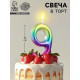 Свеча в торт «Цифра 9», 9 см
