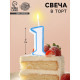 Свеча для торта «Цифра 1», 7 см, МИКС