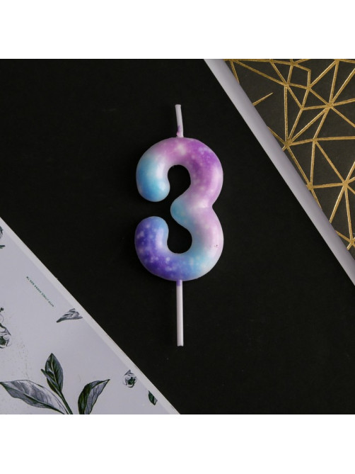 Свеча для торта, цифра «3», 5.5×8 см