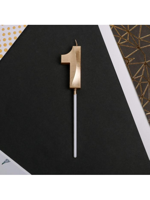 Свеча для торта, цифра «1», 11.5×2.3 см