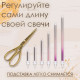 Свечи в торт «Ройс. Градиент», 6 шт., высокие, 13 см, фиолетовый, розовый, серебро