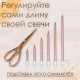 Свечи в торт «Ройс», 6 шт., высокие, 13 см, розовый металлик
