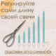 Свечи в торт «Ройс», 6 шт., высокие, 13 см, небесно-голубой металлик