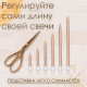 Свечи в торт «Ройс», 6 шт., высокие, 13 см, шампань металлик