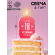 Свеча для торта «Мне 18, остальное стаж», 6.5 см