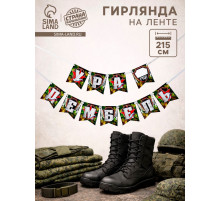 Гирлянда на ленте «Ура, дембель», 215 см
