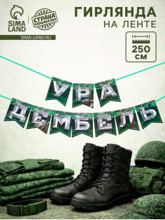Гирлянда на ленте «Дембель», длина 250 см
