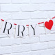 Гирлянда на ленте Marry me, свадебная, 130 см