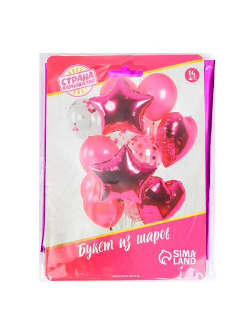 Воздушные шары, букет «Романтика», набор 14 шт.